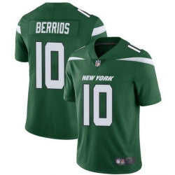 Nike New York Jets #10 Braxton Berrios Green Vapor Untouchable Limited Authentic Stitched NFL Jersey
