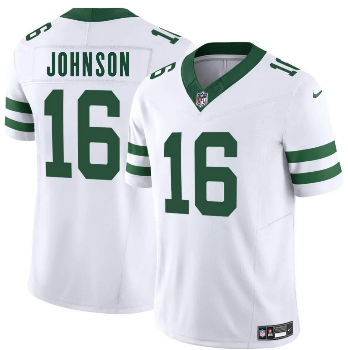 Nike New York Jets #16 Tyler Johnson White Vapor Untouchable Authentic Stitched NFL Jersey