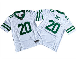 Nike New York Jets #20 Breece Hall White 2023 F.U.S.E Authentic Stitched NFL Jersey