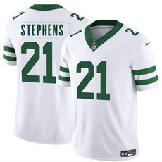 Nike New York Jets #21 Brandon Stephens White Throwback Vapor Untouchable Authentic Stitched NFL Jersey