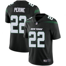 Nike New York Jets #22 La'Mical Perine Black Vapor Untouchable Authentic stitched NFL jersey