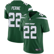 Nike New York Jets #22 La'Mical Perine Green Vapor Untouchable Authentic stitched NFL jersey