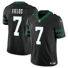 Nike New York Jets #7 Justin Fields Black Throwback Vapor Untouchable Stitched NFL Jersey