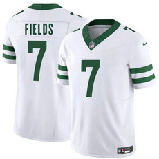 Nike New York Jets #7 Justin Fields White Throwback Vapor Untouchable Authentic Stitched NFL Jersey