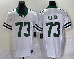 Nike New York Jets #73 Joe Klecko White 2023 F.U.S.E. Vapor Limited Throwback Stitched Football Jersey
