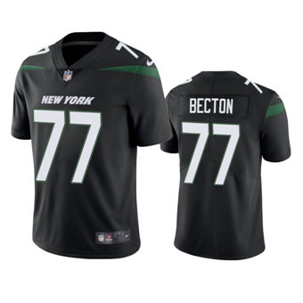 Nike New York Jets #77 Mekhi Becton Black New Vapor Untouchable Authentic Stitched NFL Jersey