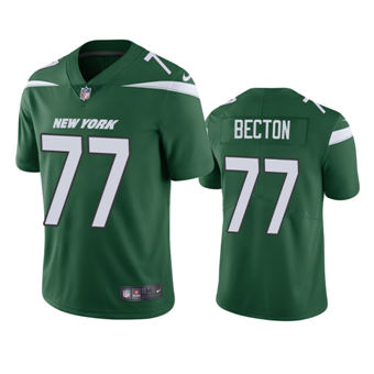 Nike New York Jets #77 Mekhi Becton Green New Vapor Untouchable Authentic Stitched NFL Jersey