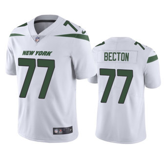 Nike New York Jets #77 Mekhi Becton White New Vapor Untouchable Authentic Stitched NFL Jersey