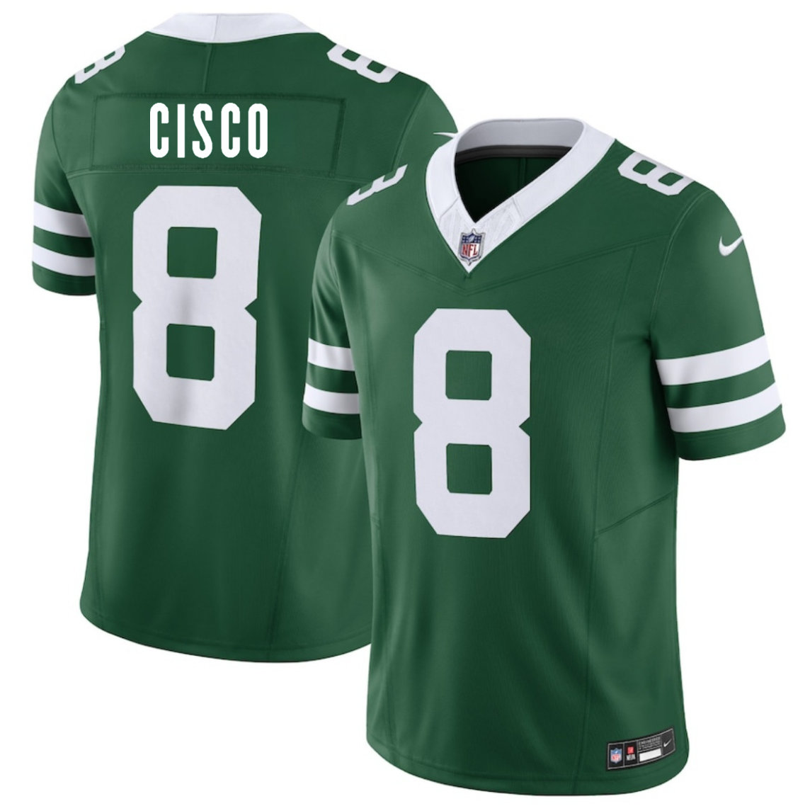 Nike New York Jets #8 Andre Cisco Green Vapor Untouchable Authentic Stitched NFL Jersey