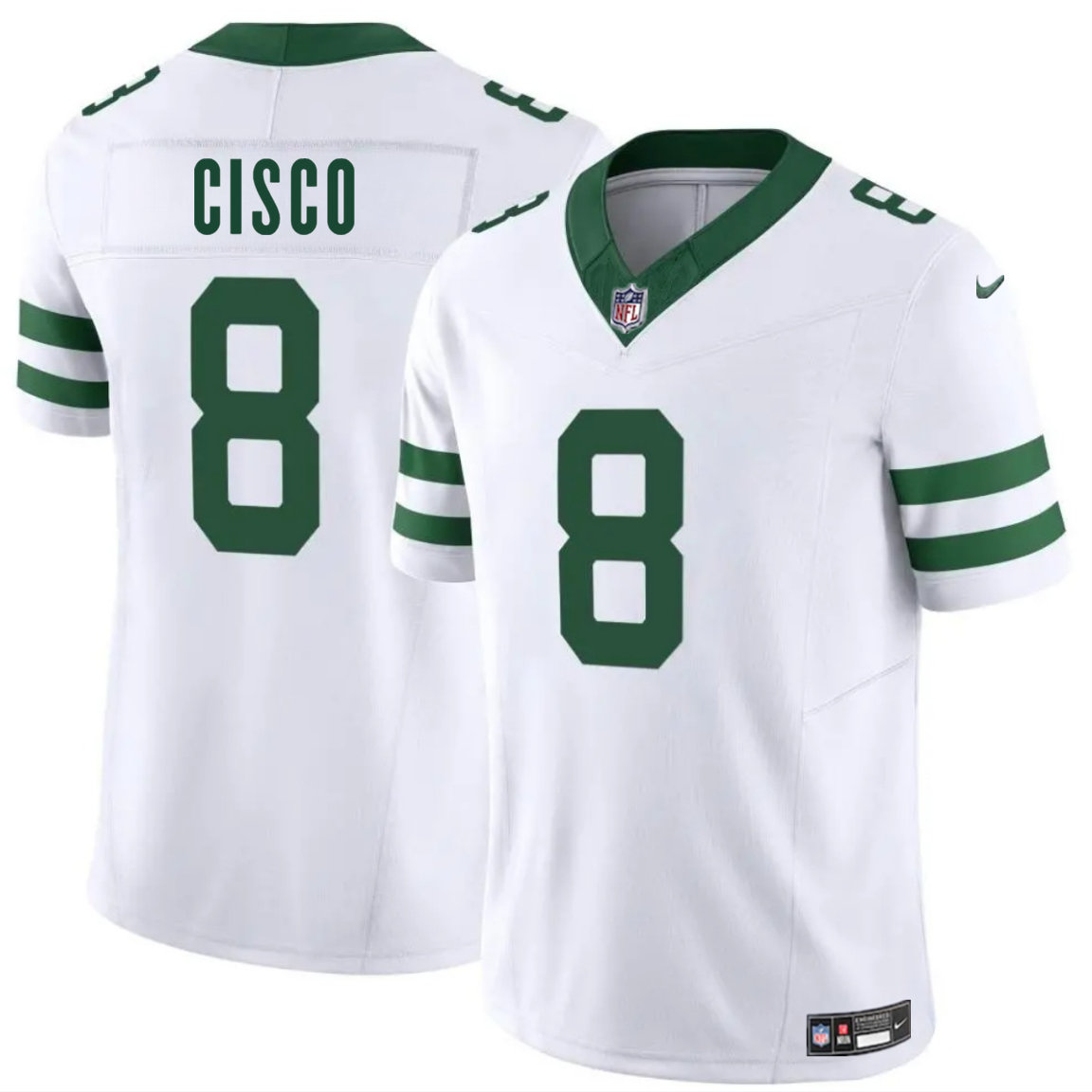 Nike New York Jets #8 Andre Cisco White Vapor Untouchable Authentic Stitched NFL Jersey