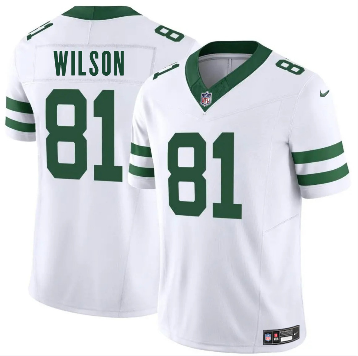 Nike New York Jets #81 Pokey Wilson White Vapor Untouchable Authentic Stitched NFL Jersey