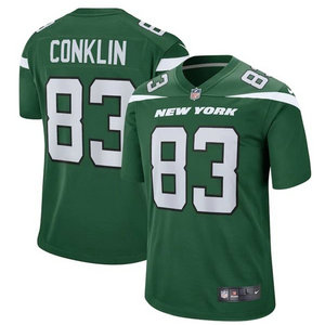 Nike New York Jets #83 Tyler Conklin Green Vapor Untouchable Authentic Stitched NFL Jersey