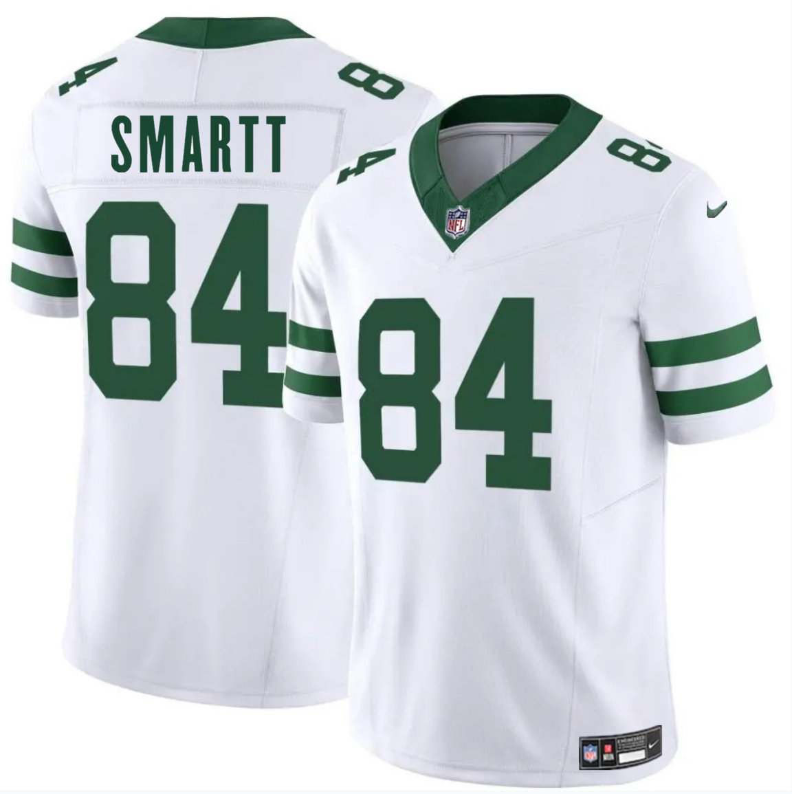Nike New York Jets #84 Stone Smartt White Vapor Untouchable Authentic Stitched NFL Jersey