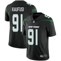 Nike New York Jets #91 Bronson Kaufusi Black New Vapor Untouchable Limited Authentic Stitched NFL Jersey