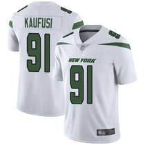 Nike New York Jets #91 Bronson Kaufusi White New Vapor Untouchable Limited Authentic Stitched NFL Jersey