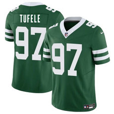 Nike New York Jets #97 Jay Tufele Green Vapor Untouchable Authentic Stitched NFL Jersey