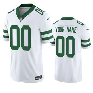 Nike New York Jets Custom White 2023 F.U.S.E Authentic Stitched NFL Jersey