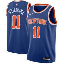 Nike New York Knicks #11 Frank Ntilikina Blue Game Authentic Stitched NBA Jersey