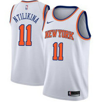 Nike New York Knicks #11 Frank Ntilikina White Game Authentic Stitched NBA Jersey