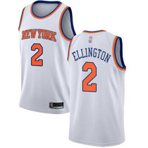 Nike New York Knicks #2 Wayne Ellington White Game Authentic Stitched NBA Jersey