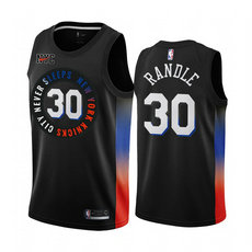 Nike New York Knicks #30 Julius Randle 2020-21 City With Advertising Authentic Stitched NBA jersey