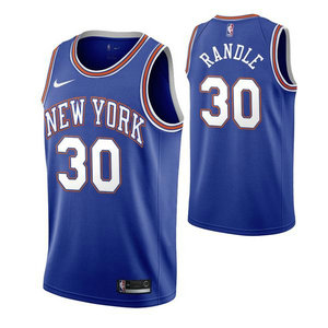 Nike New York Knicks #30 Julius Randle Blue Game Authentic Stitched NBA Jersey