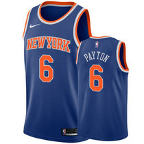 Nike New York Knicks #6 Elfrid Payton Blue Game Authentic Stitched NBA Jersey