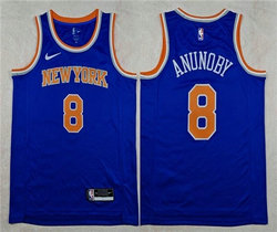 Nike New York Knicks #8 OG Anunoby Blue Swingman Jersey