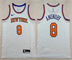 Nike New York Knicks #8 OG Anunoby White Swingman Jersey
