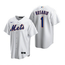 Nike New York Mets #1 Amed Rosario White Game Authentic Stitched MLB Jersey