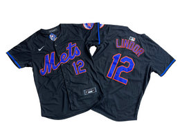Nike New York Mets #12 Francisco Lindor Black Limited MLB Jersey