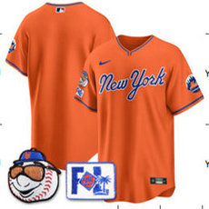 Nike New York Mets #12 Francisco Lindor Orange 2025 Spring Training Stitched Baseball Jersey