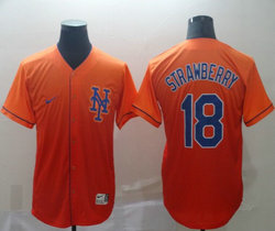 Nike New York Mets #18 Darryl Strawberry Drift Fashion Authentic stitched MLB jersey