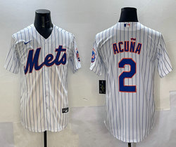 Nike New York Mets #2 Luisangel Acuna White Authentic Stitched MLB Jersey