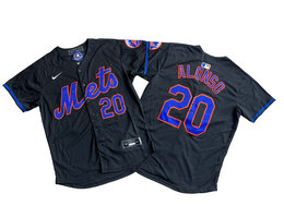 Nike New York Mets #20 Pete Alonso Black Limited MLB Jersey