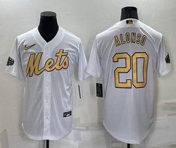 Nike New York Mets #20 Pete Alonso White 2022 All Star Authentic Stitched MLB Jersey