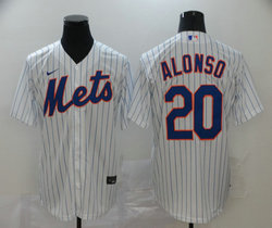 Nike New York Mets #20 Pete Alonso White Game Authentic Stitched MLB Jersey