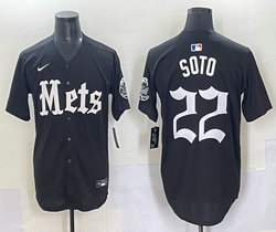 Nike New York Mets #22 Juan Soto Black Joint MLB Jersey