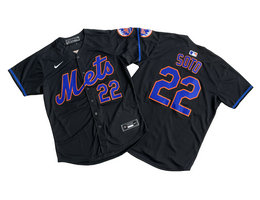 Nike New York Mets #22 Juan Soto Black Limited MLB Jerseys