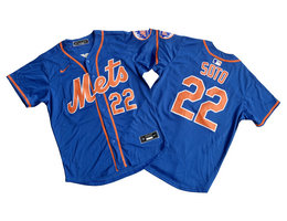 Nike New York Mets #22 Juan Soto Blue Limited MLB Jerseys