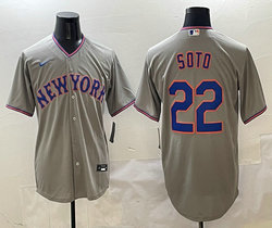 Nike New York Mets #22 Juan Soto Gray 2(II) Authentic Stitched MLB Jersey