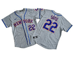 Nike New York Mets #22 Juan Soto Gray Limited MLB Jersey