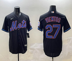 Nike New York Mets #27 Mark Vientos Black fashion Authentic Stitched MLB Jersey