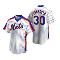 Nike New York Mets #30 Michael Conforto White Cooperstown Collection Game Authentic Stitched MLB Jersey