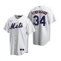 Nike New York Mets #34 Noah Syndergaard White Game Authentic Stitched MLB Jersey