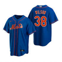 Nike New York Mets #38 Justin Wilson Royal Game Authentic Stitched MLB Jersey