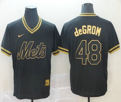 Nike New York Mets #48 Jacob DeGrom Pullover Cooperstown Collection Authentic stitched MLB jersey