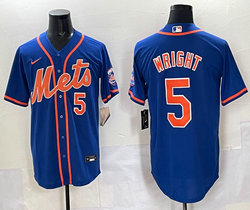 Nike New York Mets #5 David Wright Blue Stitched MLB Jersey