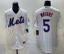 Nike New York Mets #5 David Wright White Authentic Stitched MLB Jersey