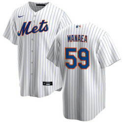 Nike New York Mets #59 Sean Manaea White Game Authentic Stitched MLB Jersey